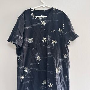 Hollister Black Tropical Palm Tee